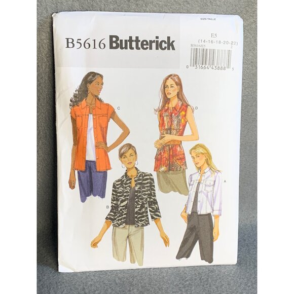 Butterick Misses Jacket Sewing Pattern sz 14-22 B5616 - uncut - Picture 1 of 3